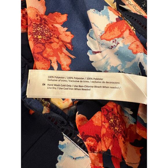 BOG COLLECTIVE Top Blue Pink Floral Tank Boho Fall | MEDIUM - Picture 7 of 7